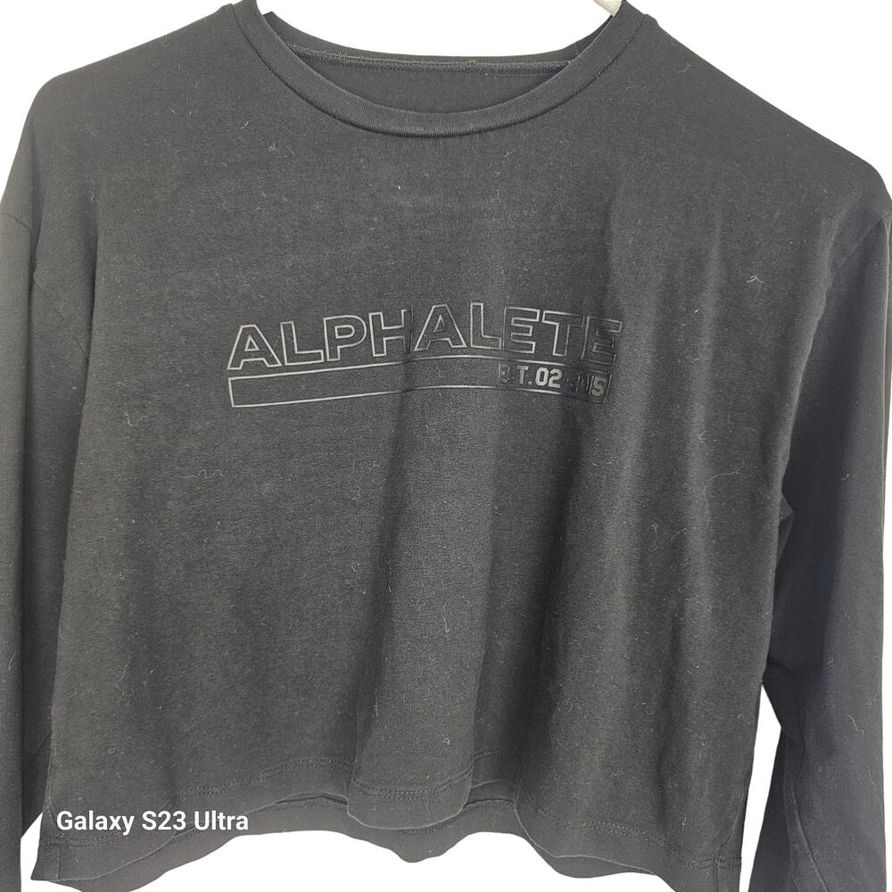 Alphalete Womens Crop Top Size S Stretch Activewear Athletic Gym Dance Wicking